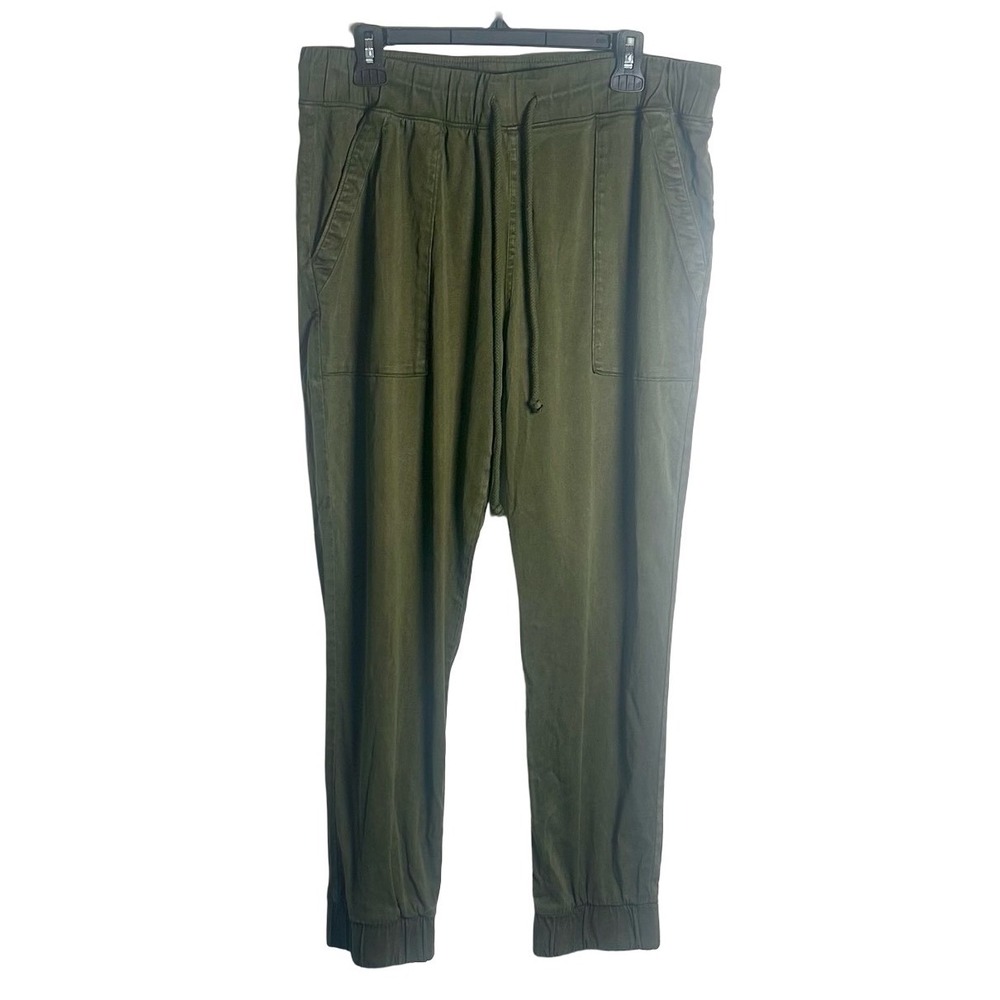 Bella Dahl Olive Green Tencel Blend Jogger Pants Size Large Loungewear Luxe